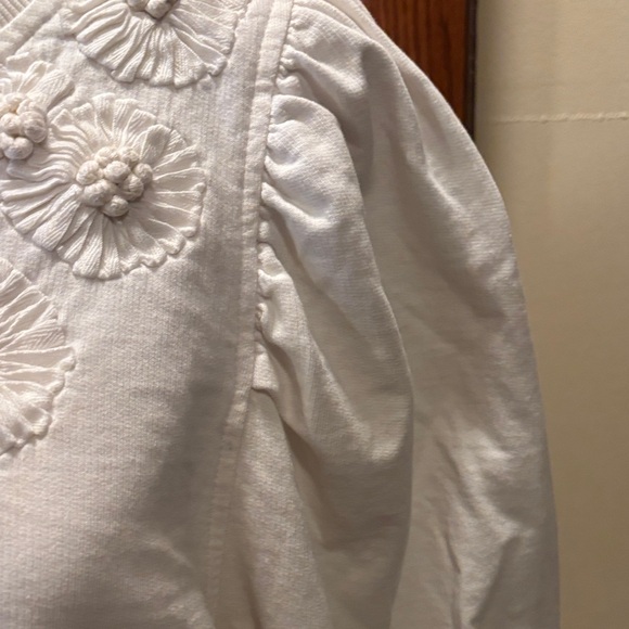 Anthropologie Ivory Knit Top (100% Cotton) - size XL - Picture 6 of 13